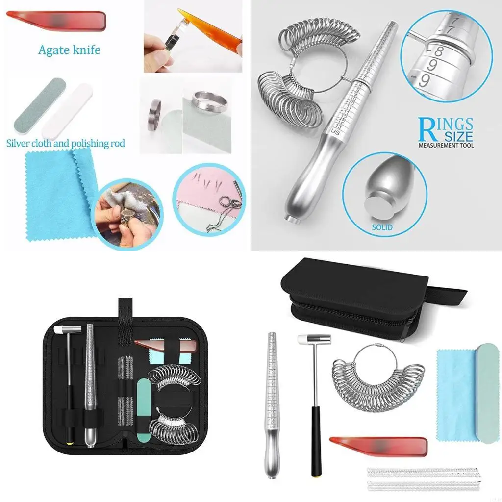 

Ring Repair Tool Set Includes Ring Size Adjuster Polishing Rod Polishing Cloth
