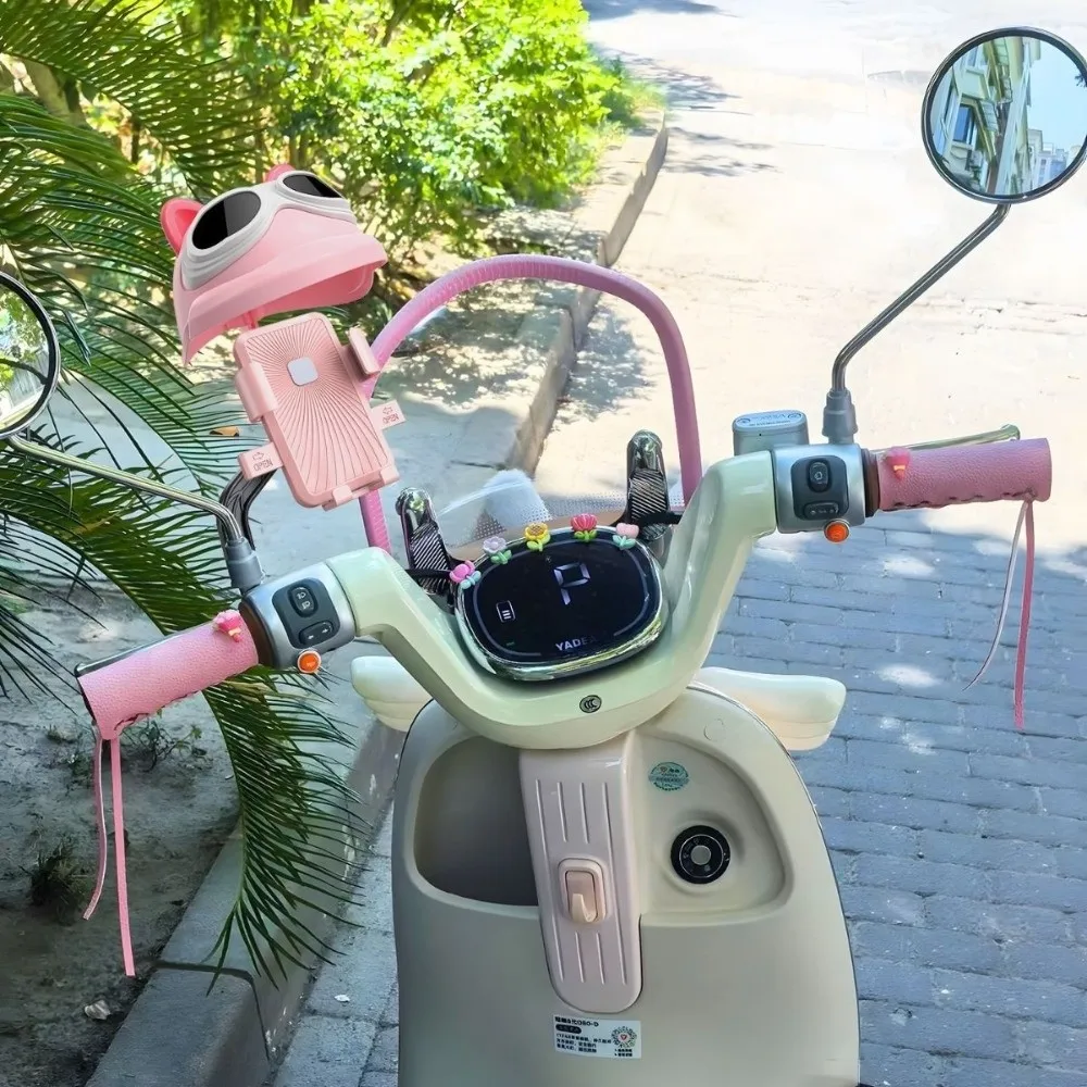 Mobile Phone Holder Universal Small Helmet Phone Stand With Sun Visor Waterproof Bracket Sunshade Hat