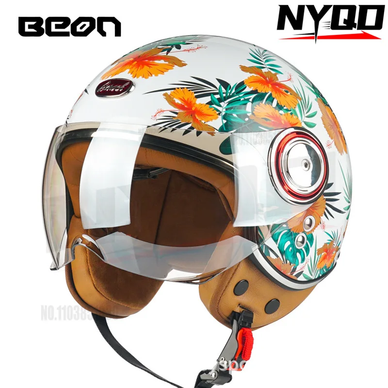 

BEON Motorcycle Helmet Vintage Helmet 4 Season Universal Men Women Electric Vehicle Half Helmet Motorcycle Helm capacete moto