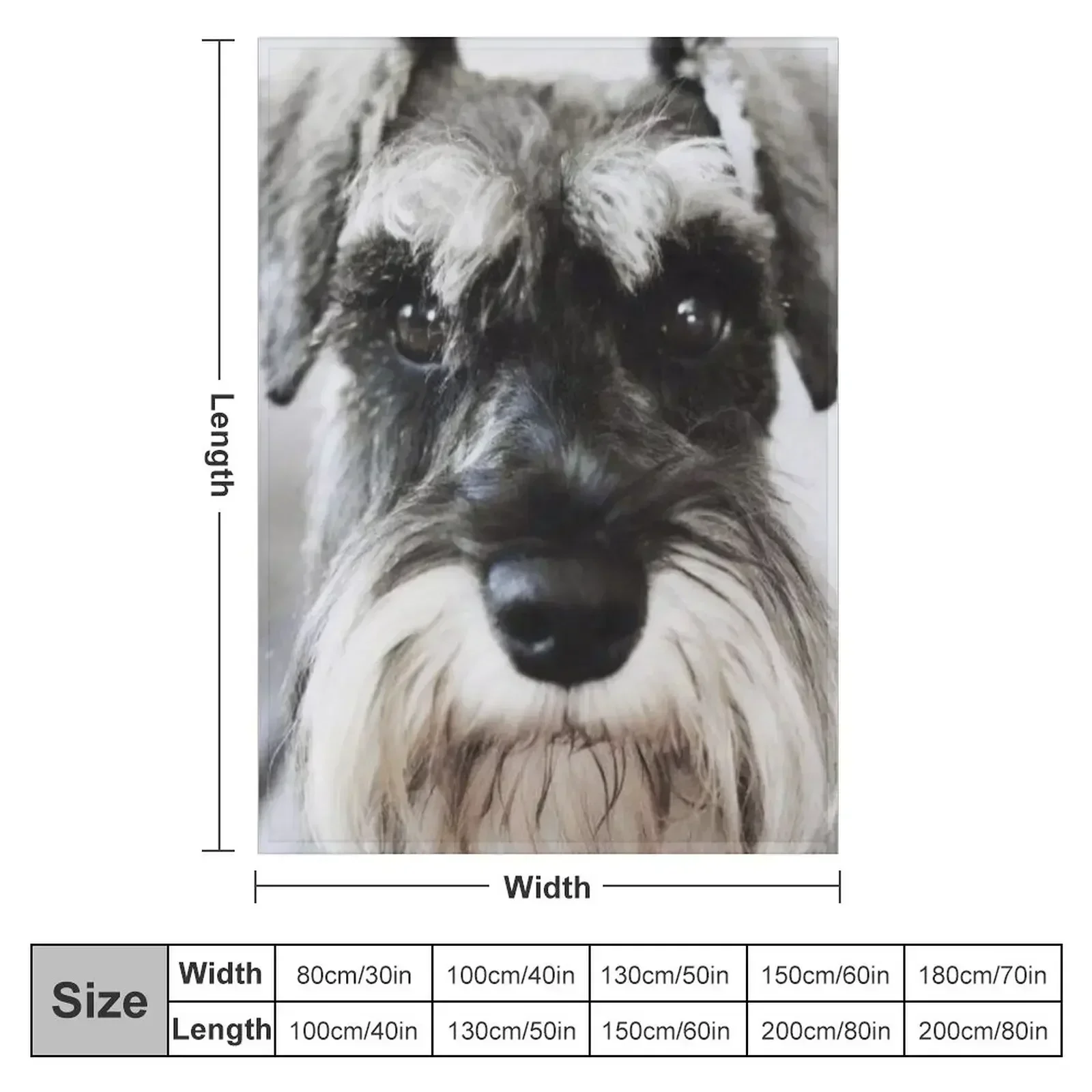 New Schnauzer dog full face pets dogs cute puppy Throw Blanket Moving Hairy Extra Large Throw For Sofa Thin Blankets