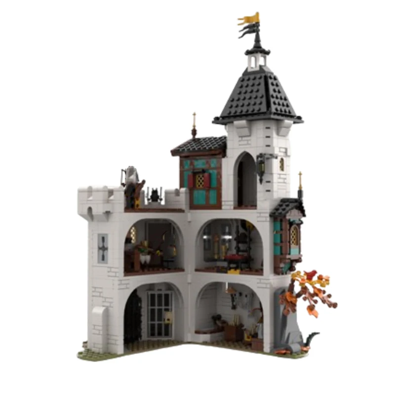 Spot MOC-189672 1213pcs MOC White Tower Assembly Building Blocks Castle DIY Building Bricks Model Toy For Collector