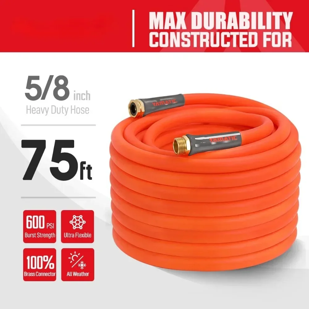 Garden Hose, 5/8 in X 75 Ft, Super Flexible Water Hoses, All-weather, Lightweight, Garden Hose