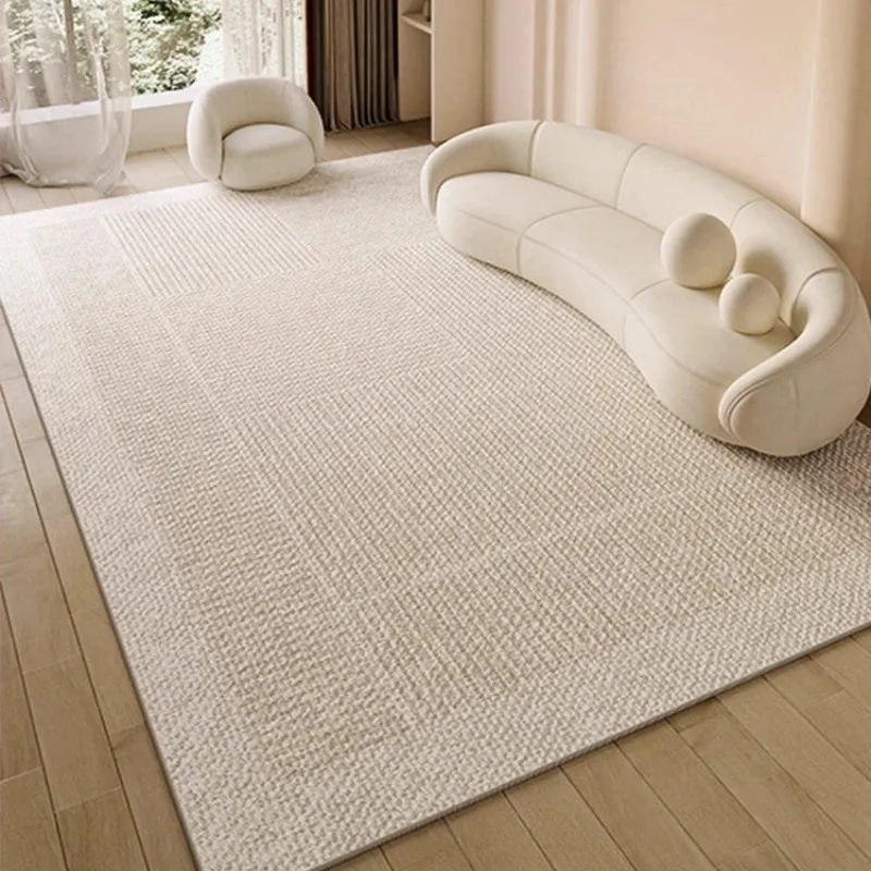 Advanced Light Luxury Living Room Carpet Sofa Coffee Table Floor Mat Cream Style Soft Comfortable Bedroom Bedside Home Rug 러그
