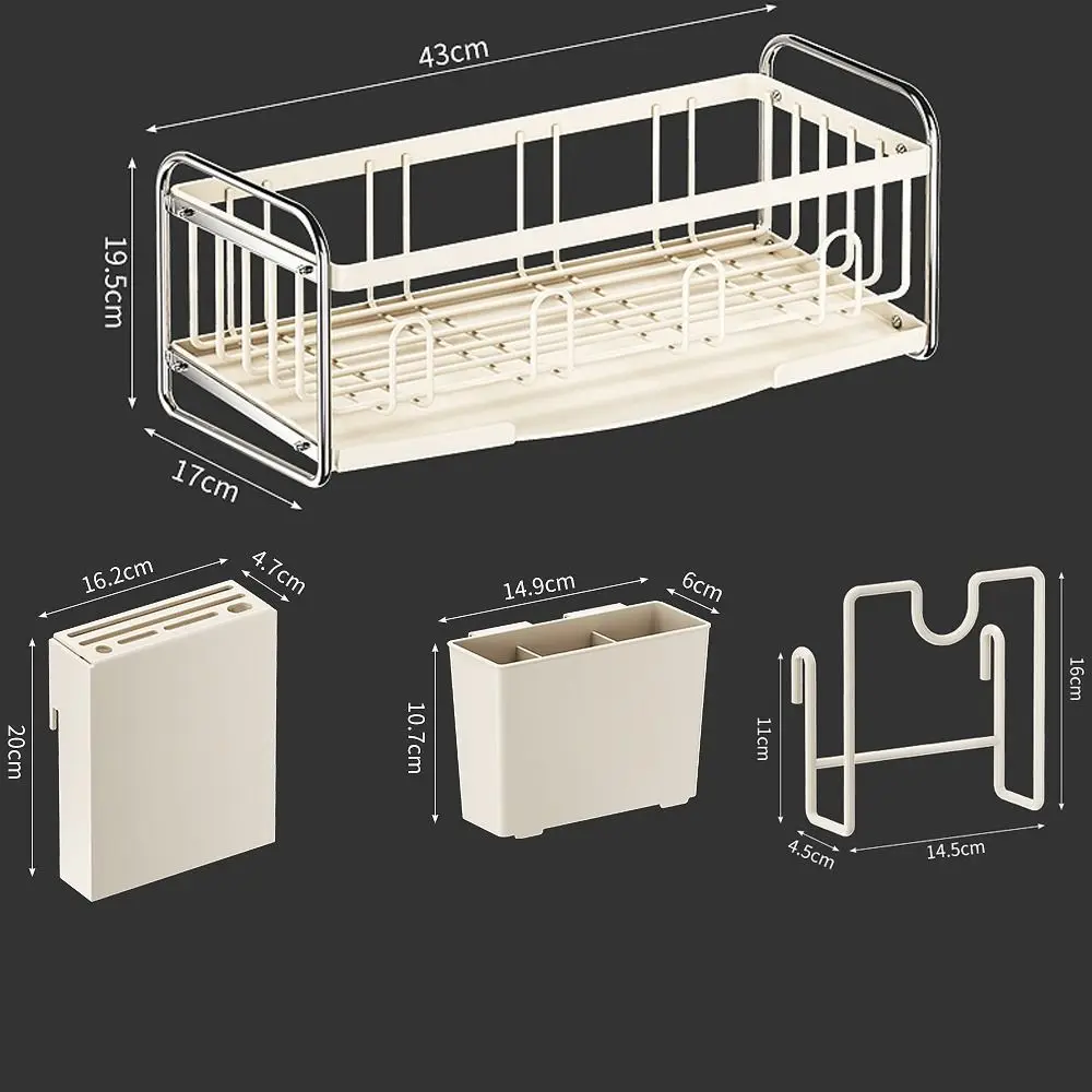 High Quality Portable Storage Rack Multifunctional Convenient Drain Dish Rack Holder Cutting Board Organizer Kitchen Supplies