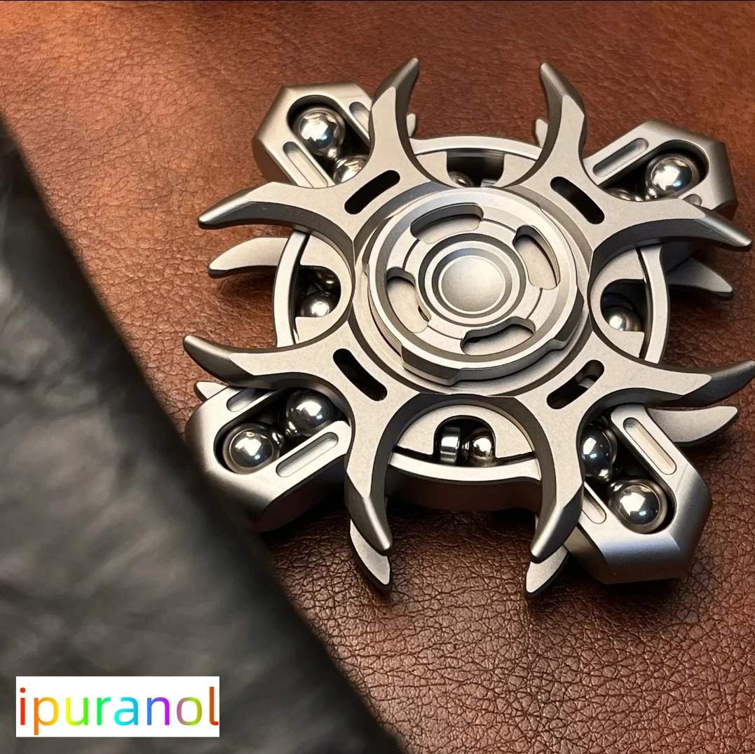 Oracle Tuning Fork EDC Fidget Spinner Crisp Sound Double-Sided Linkage Stress Relief Toy Metal Decompression Fingertip Gyro Gift