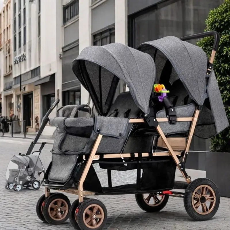 

Twin Strollers for Baby Twins Cart Pram Mutifunction Lightweight Foldable Children's Stroller Children's Trolleys