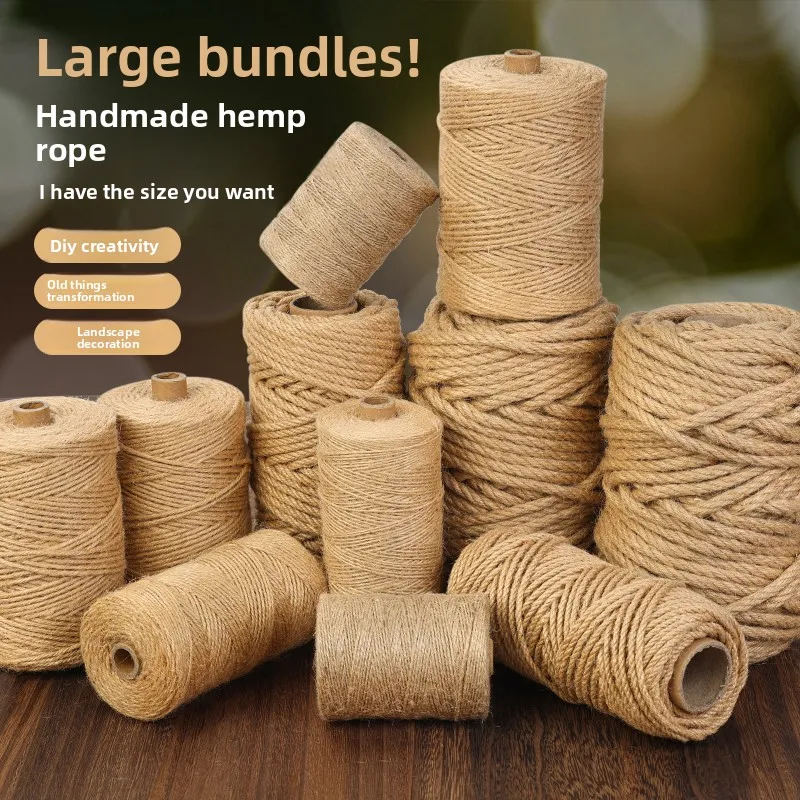 

Hanrted Hemp Rope Binding Material for DIY Sewing And Crts Thin And Thi Sles Available Decorative Line