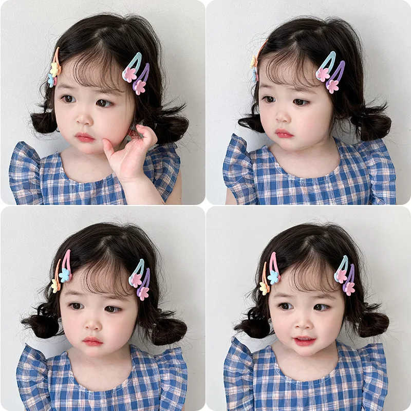 Hairpin Children\'s Female Side Barrettes Top Flow Hair Clips Cute Flower Headwear Baby Headdress