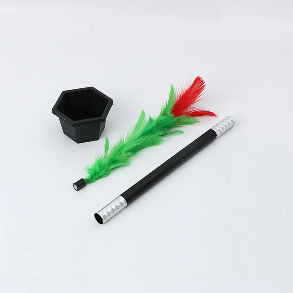 Feather Flower Magic Tricks Comedy Funny Flower Trick Show Prop Party Flowerpot Wand Stage Show Prop Appearing Flower Trick Toys