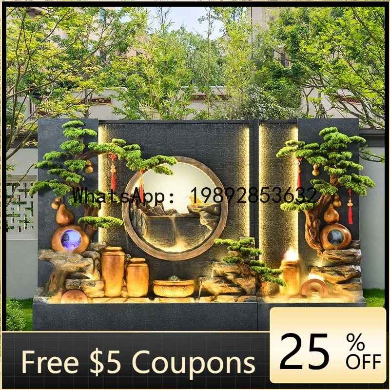 

T2-27 Water Curtain Wall Rockery Fountain Ornament Villa Screen Garden Courtyard Fish Pond Flowing Water Wall Landscape
