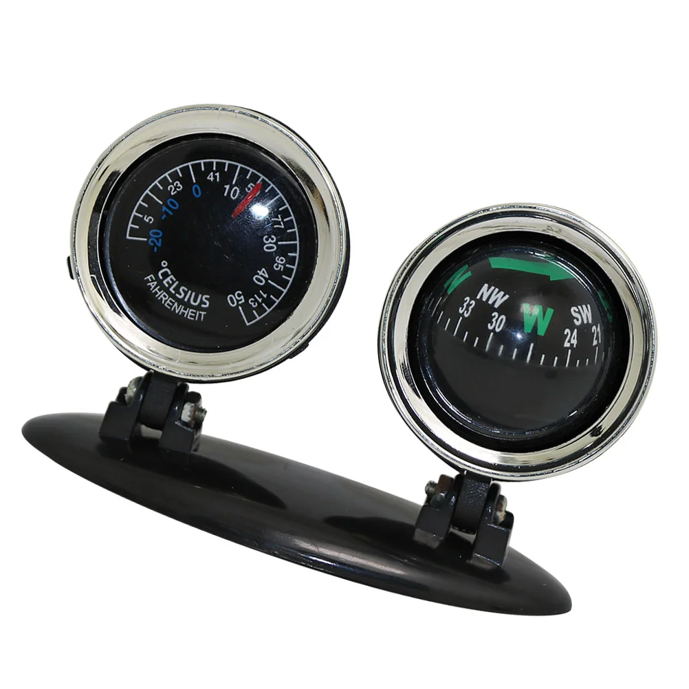 2 In Termometer Auto Compact Compass Digital Temperature Gauge Car Mini Compact Compass Dash Cluster Car Compass Dash Board