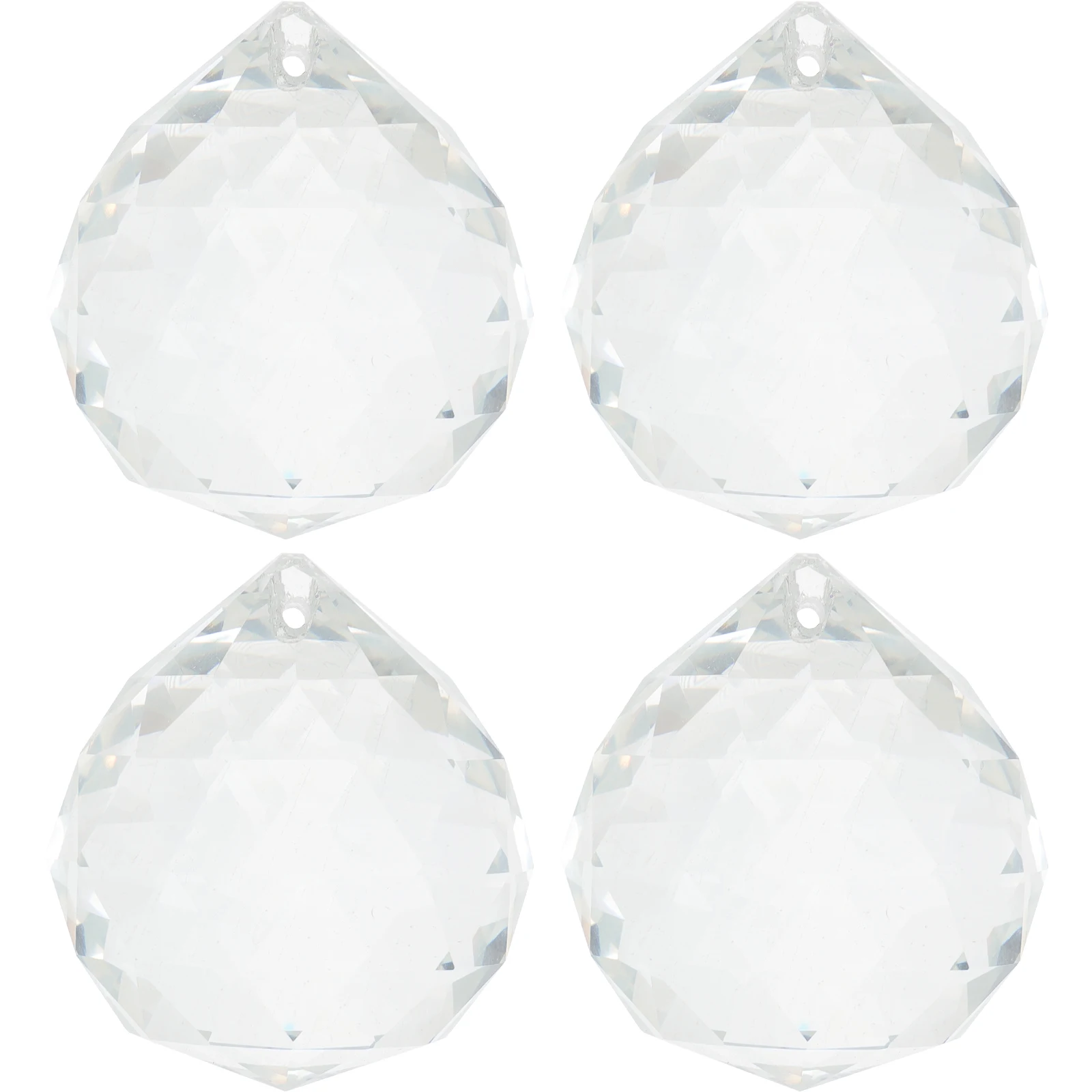 

4Pcs Crystal Prisms Hanging Pendants Rainbow Maker Sun Catcher Christmas Tree Decor Wedding Lighting Effects Home