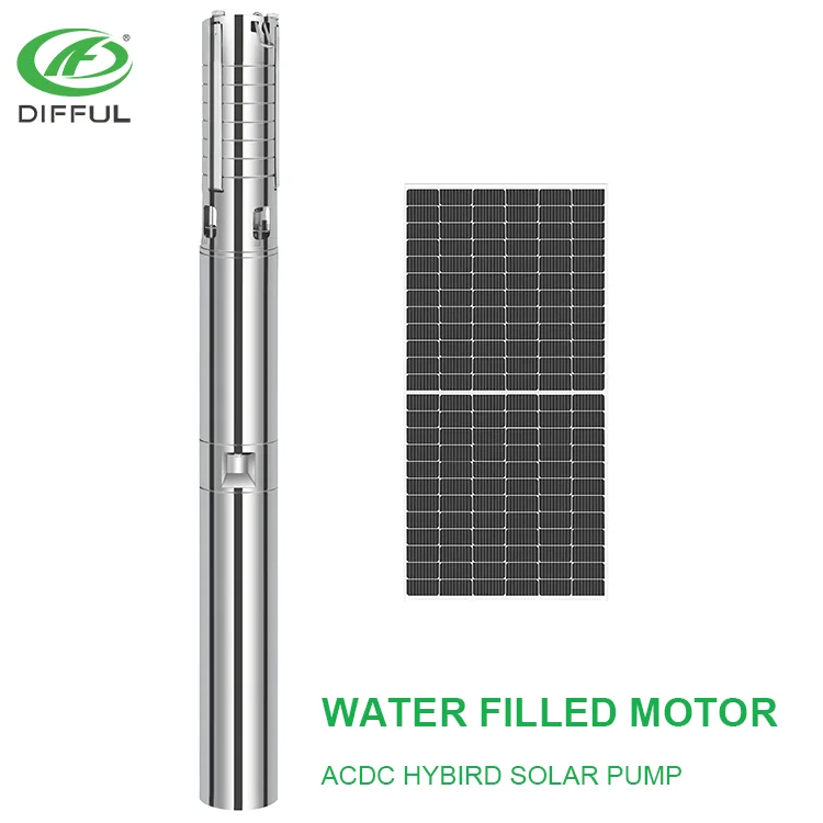 

Dc Brushless Solar Irrigation Water Pump With Water Filled Motor And Built-in Controller
