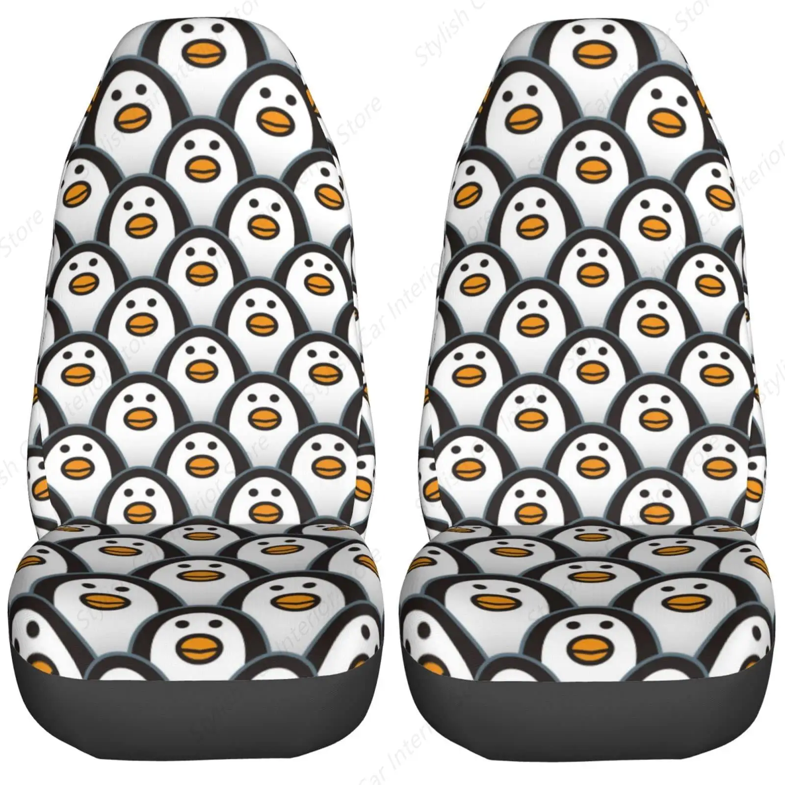 

Penguins Car Seat Covers Universal 2 Pcs Auto Front Seat Cover Fit Most Cars,SUV,Sedan,Trucks