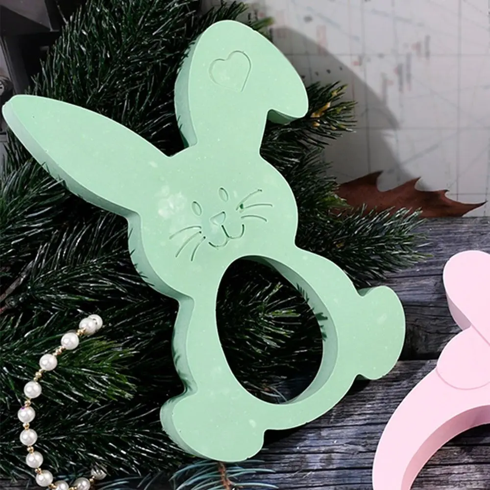 Easy To Use Creative Easter Bunny Ornament Rabbit Shape 3D Rabbit Silicone Mold Flexible Hollow Cute Bunny Mold Home Decor