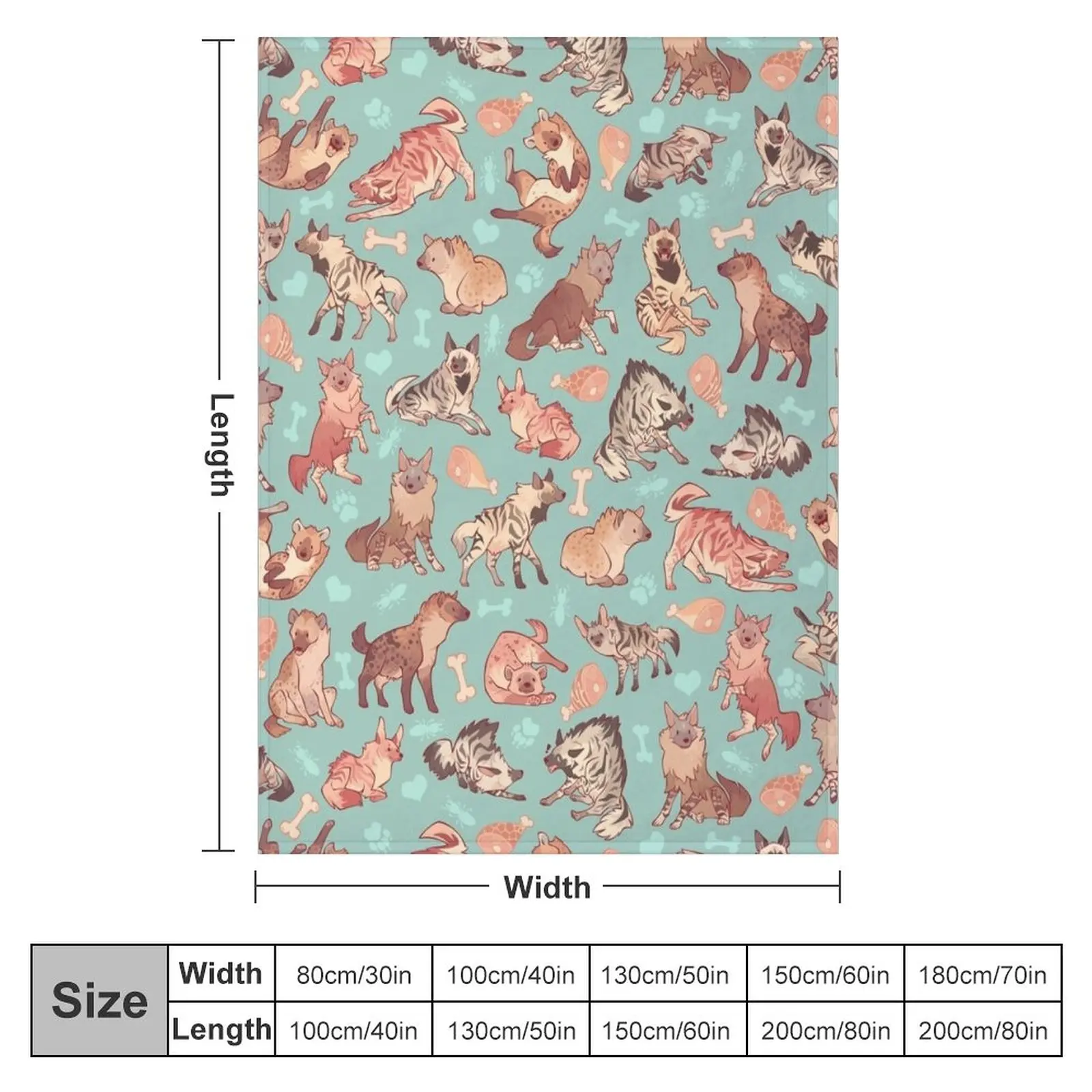 Hyenas in minty Throw Blanket Blanket For Baby Flannels Blanket Blanket Fluffy Giant Sofa Blanket