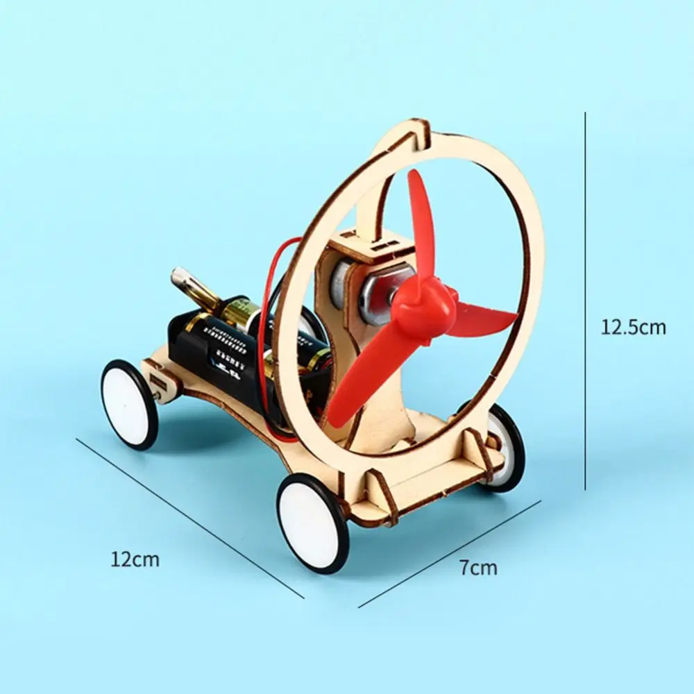 DIY Kits STEM Electric Wind Car Scientific Enlightenment Physical Experiment Model Educational Interactive Wind Power Car