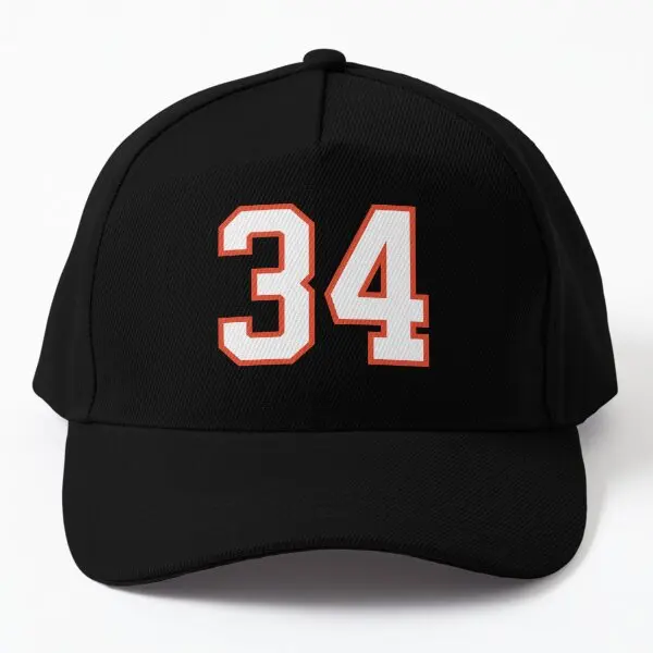 Sports Number 34 White Orange Color Luc  Baseball Cap Hat Casual Women Casquette Czapka Fish Sport Outdoor Boys Printed Spring