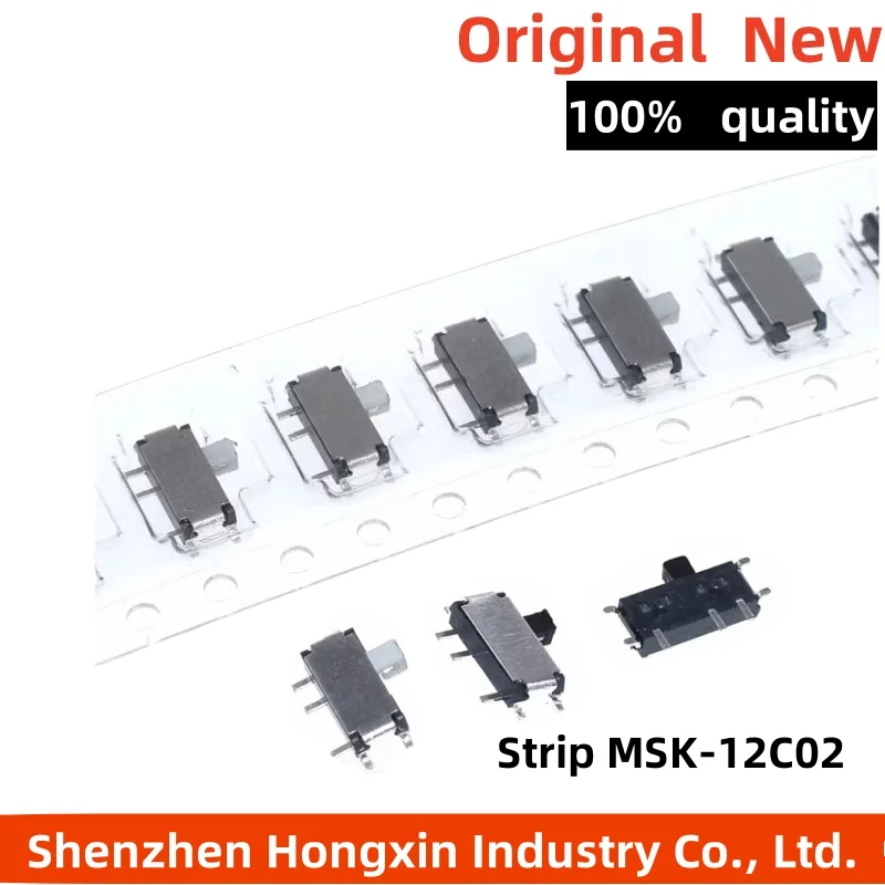 20pcs ribbon MSK-12C02 MSK12C01-07 micro toggle switch side patch 7-pin 2-speed power sliding