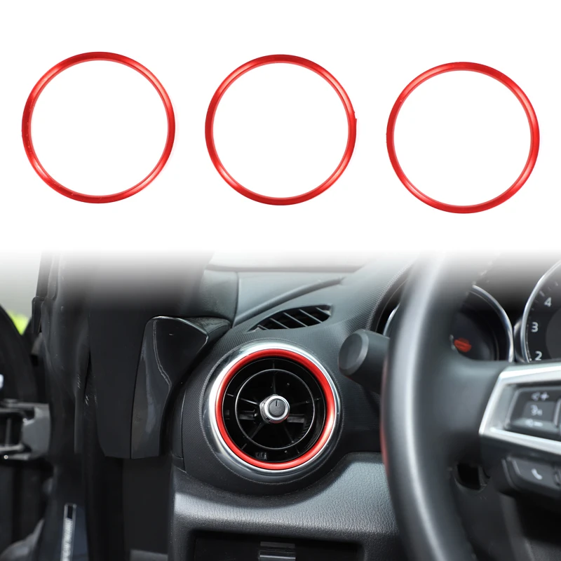 Für Mazda MX-5/Fiat 124/Abarth 124 ab Baujahr 2016, Armaturenbrett-Displayrahmen, Dekorativer Ring, Auto-Innenausstattung, Aluminiumlegierung – Detail 17