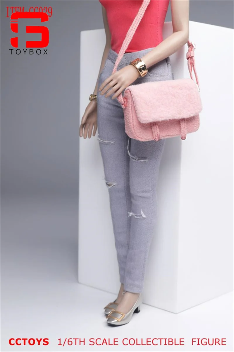 CCTOYS CC029 1/6 스케일 여성 벨벳 메신저 백 트렌디 숄더 백 모델 12 인치 군인 액션 피규어 바디에 적합