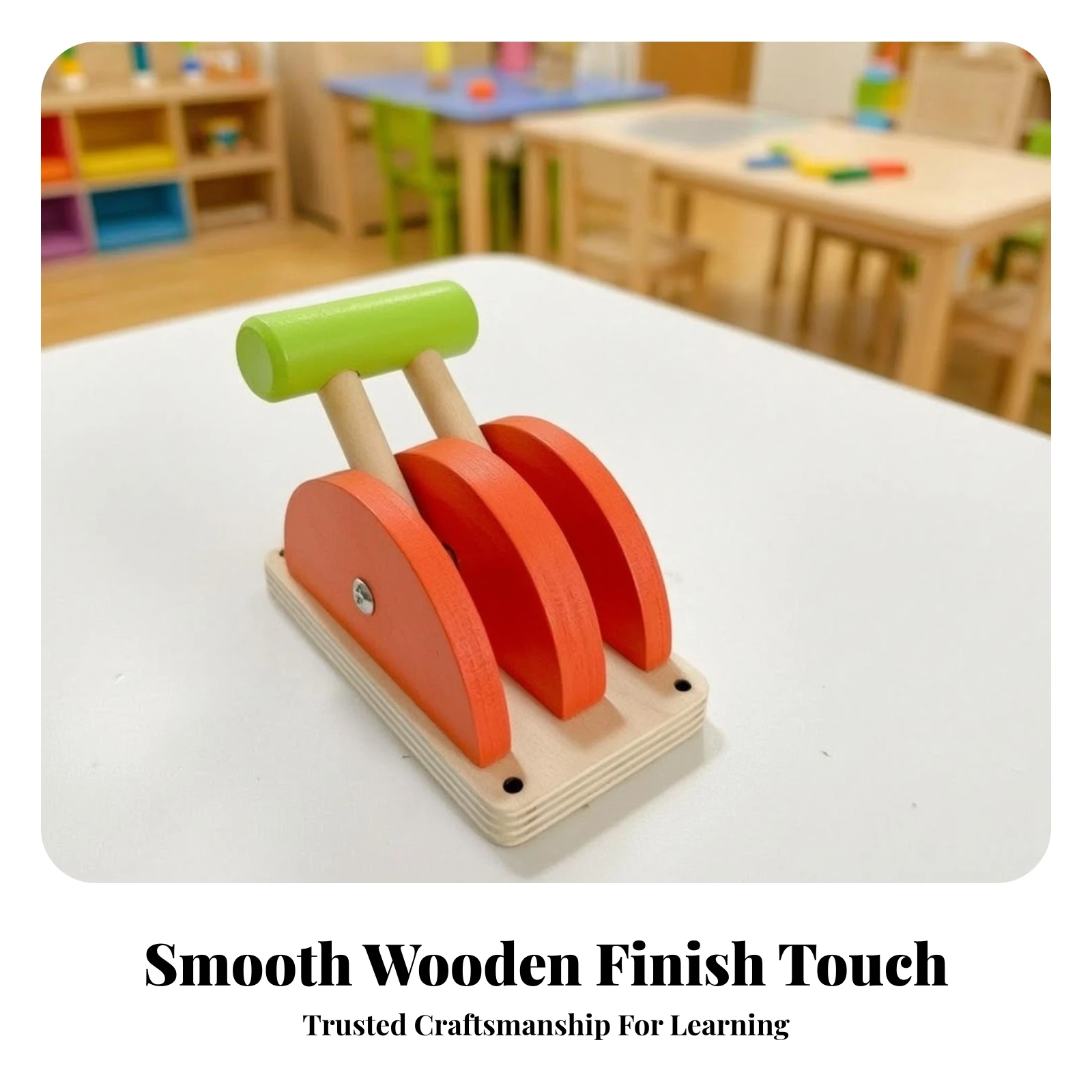 Busy Board Accessories Sensory Wooden Lever Toy Lever Toy with Green Handle Educational Activity Panel Part Child-Safe
