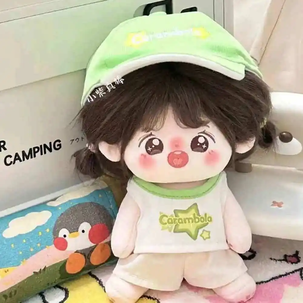 10 cm Puppenkleidung Carambola/Orange Mütze Weste Shorts Outfit Zubehör für Kpop Idol Puppen Wickelkleid Spielhaus Spielzeug