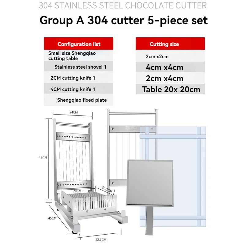 カスタムステンレス鋼カッター、生チョコレート切断、バター仕切り、調理器具