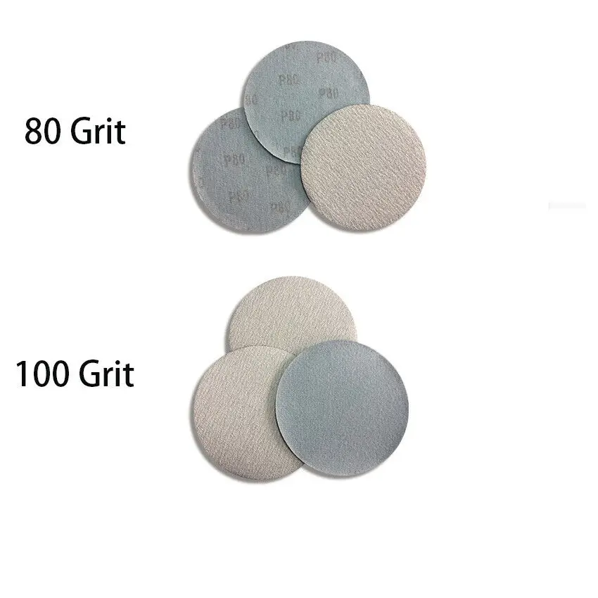 125mm 5 "건식 흰색 샌딩 디스크 궤도 사포 패드 후크 및 루프 80-1200 그릿
