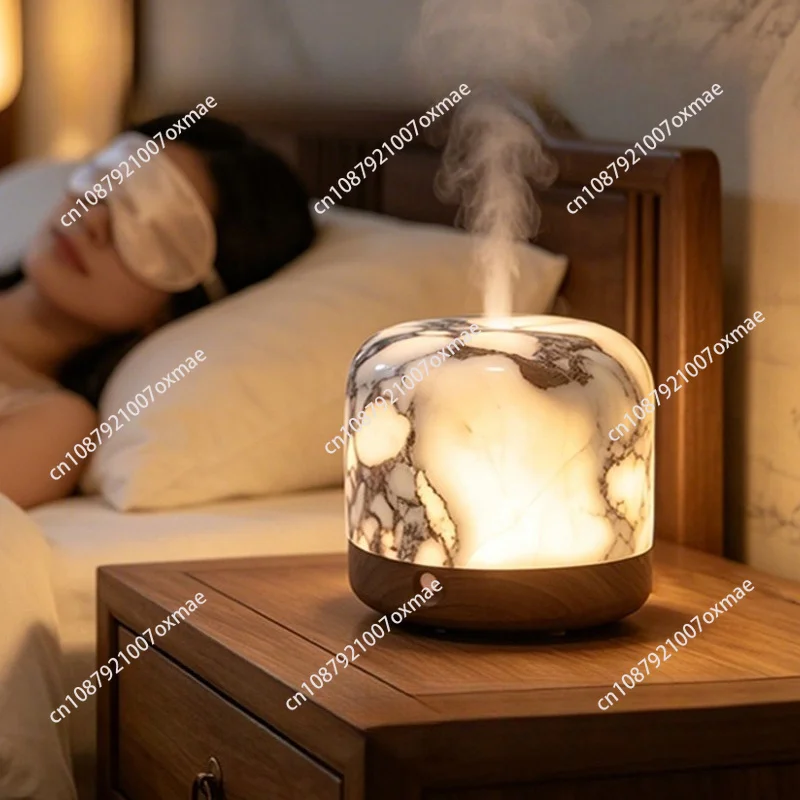 Natural Marble Humidifier, Aromatherapy Machine, Automatic Fragrance, Household Desk Lamp, Plug-in.