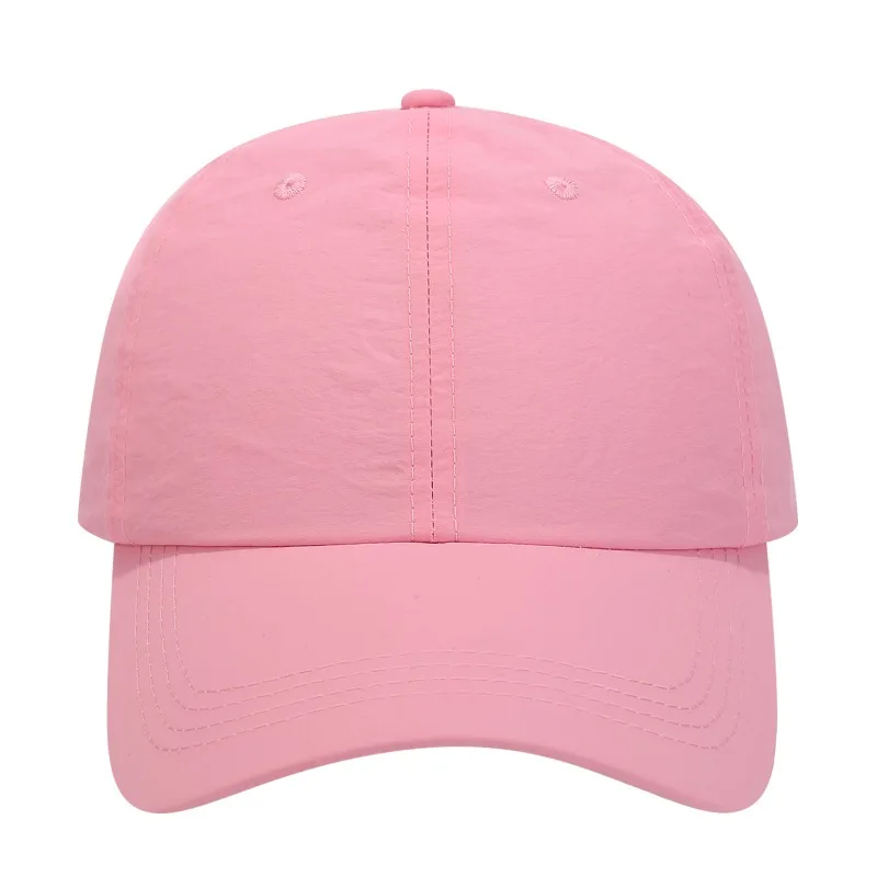 Diy logo 6-panel Solid Color Breathable Quick-drying Hat Outdoor Shading Casual Adjustable Men's and Women's Baseball Cap Gorras