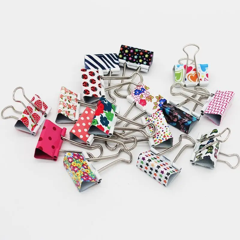 Cute Patterned Paper Clips - Long Tail Pigeon Tail Clips/Swallow Tail Clips for Binders, Scrapbooks, Bulletin Board Organization