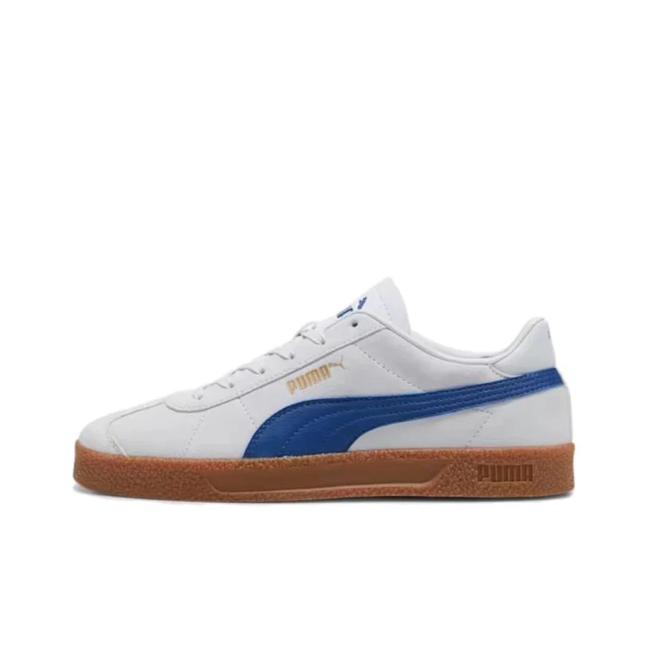 PUMA Club Abrasion Resistant Low top German Army Trainers Unisex White Blue 381111-26