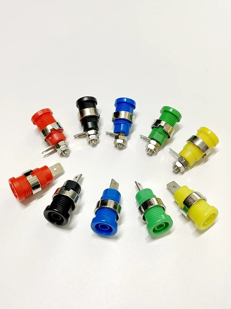 

Fixation Banana Socket Aperture 4 mm Suitable For Panel Mounting Holes 12 Circuit Connectors Terminal Post Threaded Type Nut
