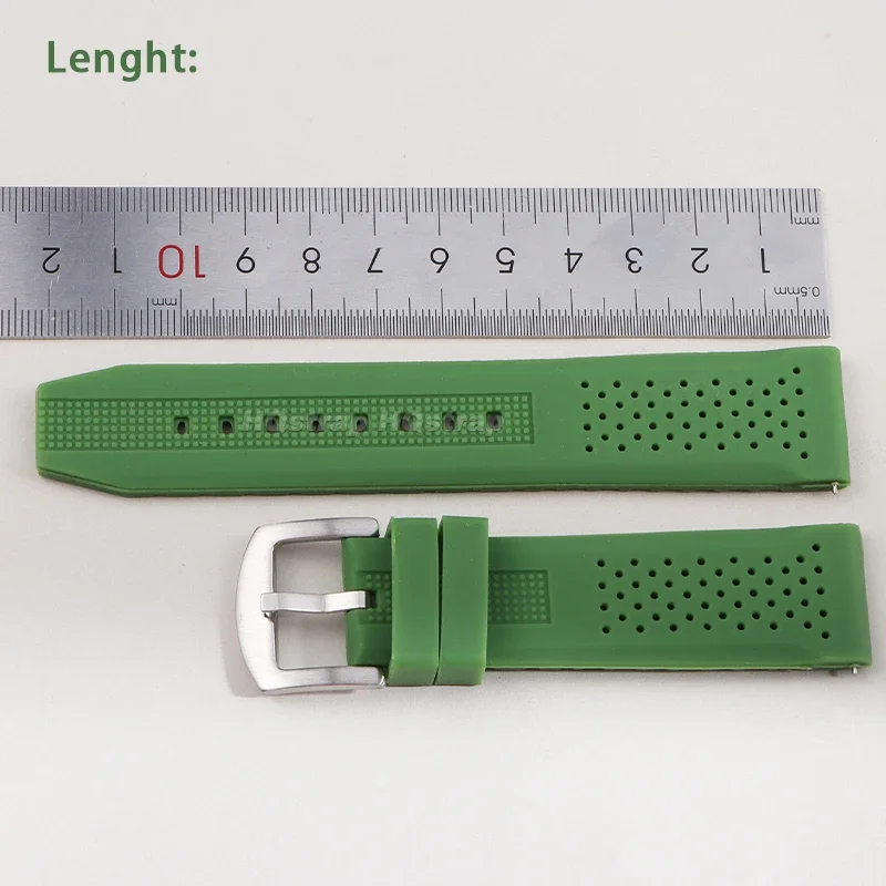 퀵릴리즈 방수 실리콘 시계 밴드, 고무 스트랩, 스포츠 범용 교체 팔찌, 16mm, 18mm, 20mm, 22mm, 24mm