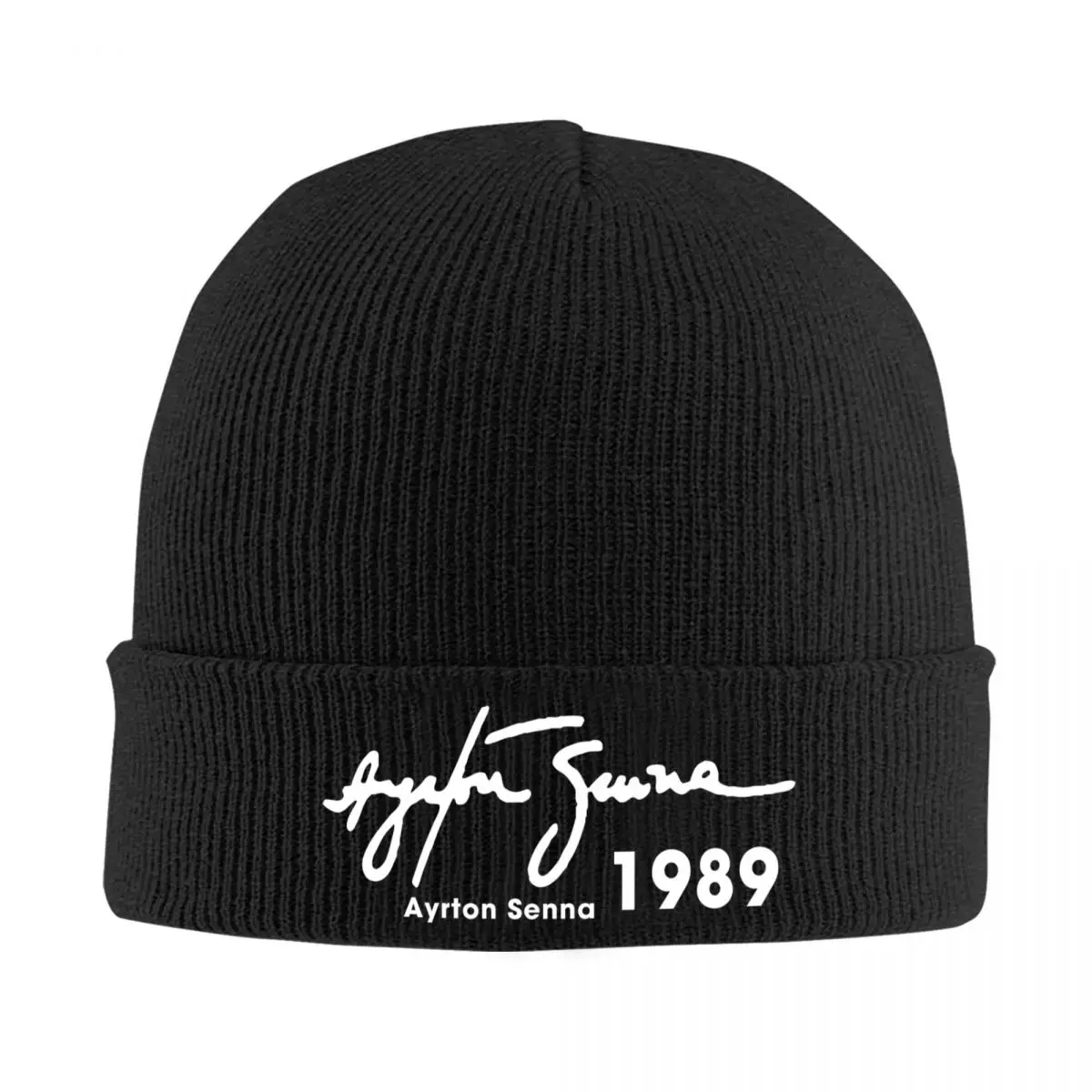 Sianature-gorro de punto Ayrton Senna Racing para hombre y mujer, gorro cálido informal, invierno, 1989