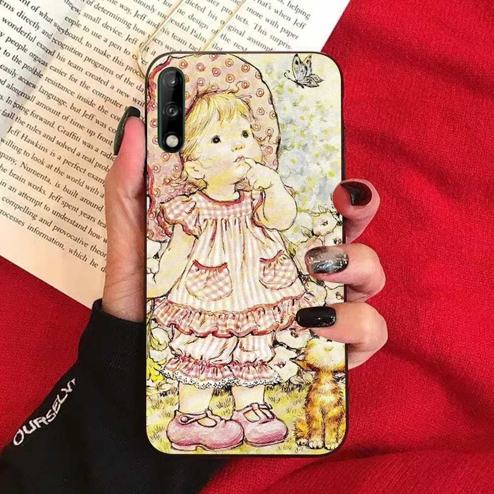 Sarah Kay Little Girl Phone Case For Huawei Honor 10 lite 9 20 7A 9X 30 50 60 70 pro plus Soft Silicone Cover