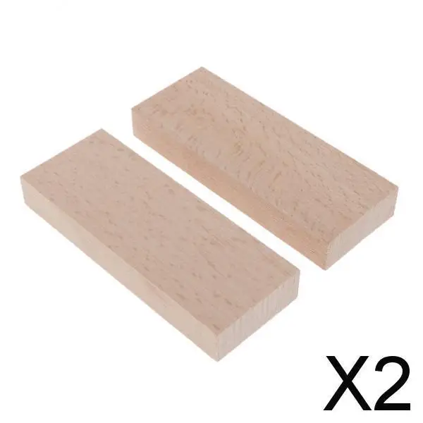 2-4pack 2Pc Square Wood Stick Block Unfinished Woodcraft Dowel Rod 15x40x105mm