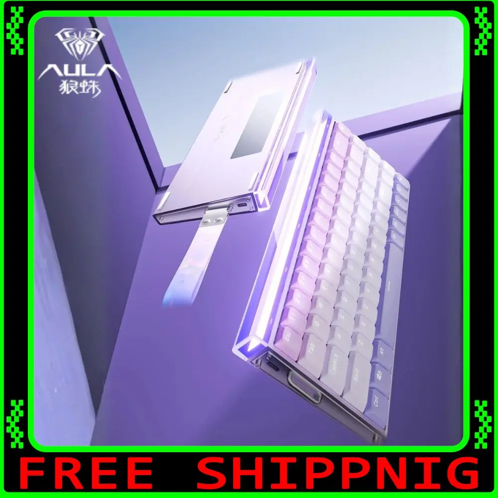 

AULA HERO68 Мини Короткая Магнитная Клавиатура Полностью Алюминиевая Проводная RGB Горячая Замена Киберспортивная Игровая Механическая Клавиатура Компьютерные Аксессуары