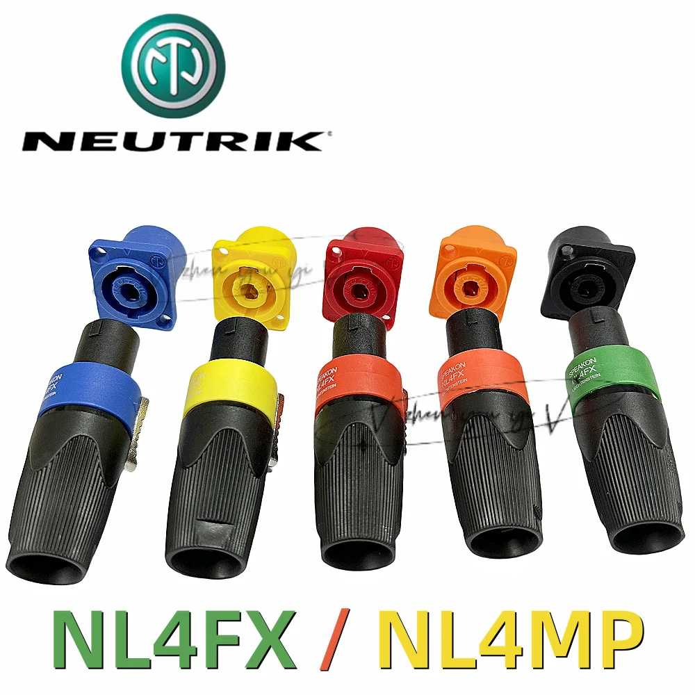 10PCS/Lot High quality NEUTRIK NL4FX Four-core audio plug 4 PIN speaker amplifier color speakON cable c-XLR connector ohm head