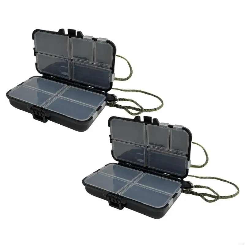 k8geストレージボックス可視折りたたりケースダブルサイドフィッシングルアーベイトフックコンテナ