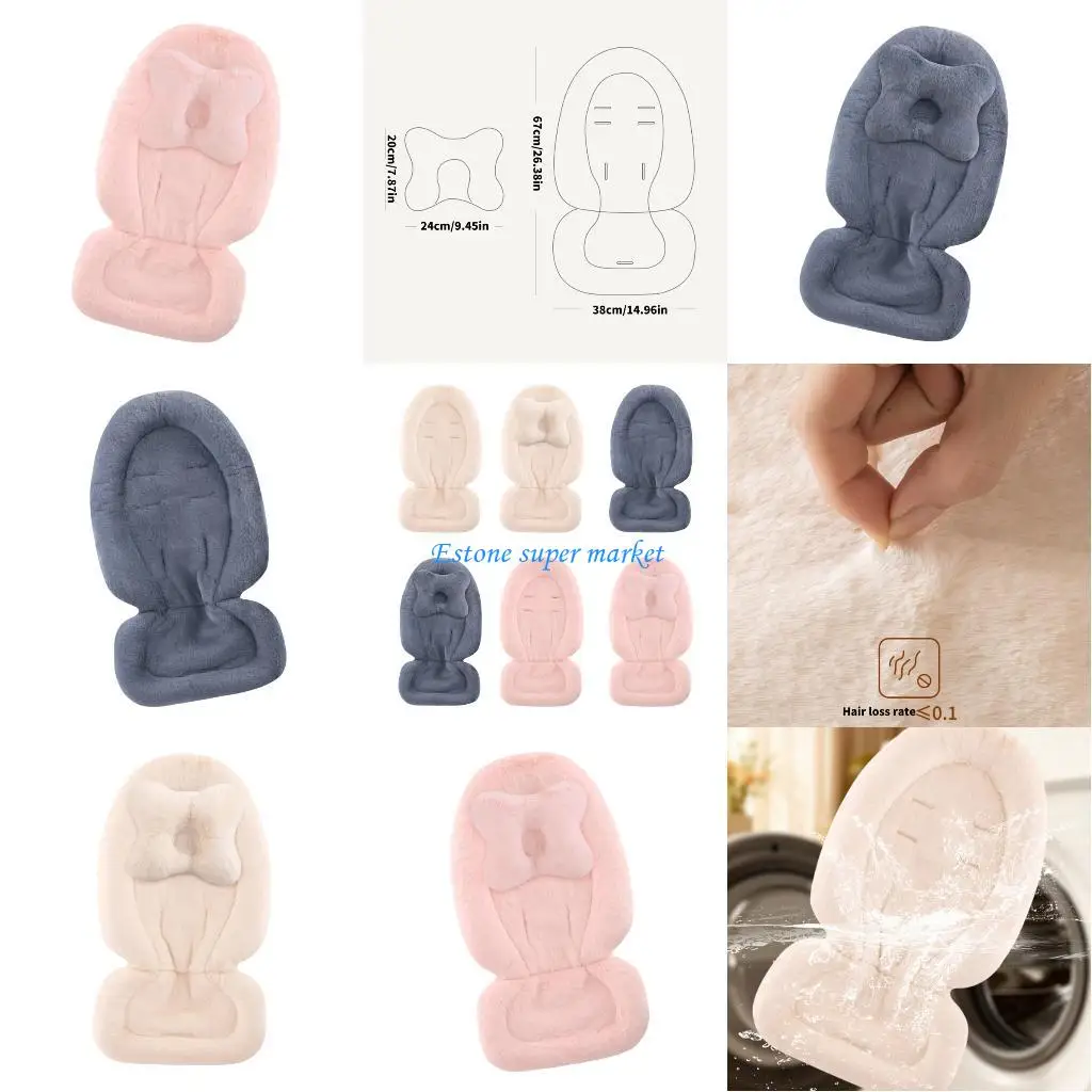 090B Cómodos cochecitos bebé, cesta transporte, cojín asiento seguridad, forro suave para cómodas salidas