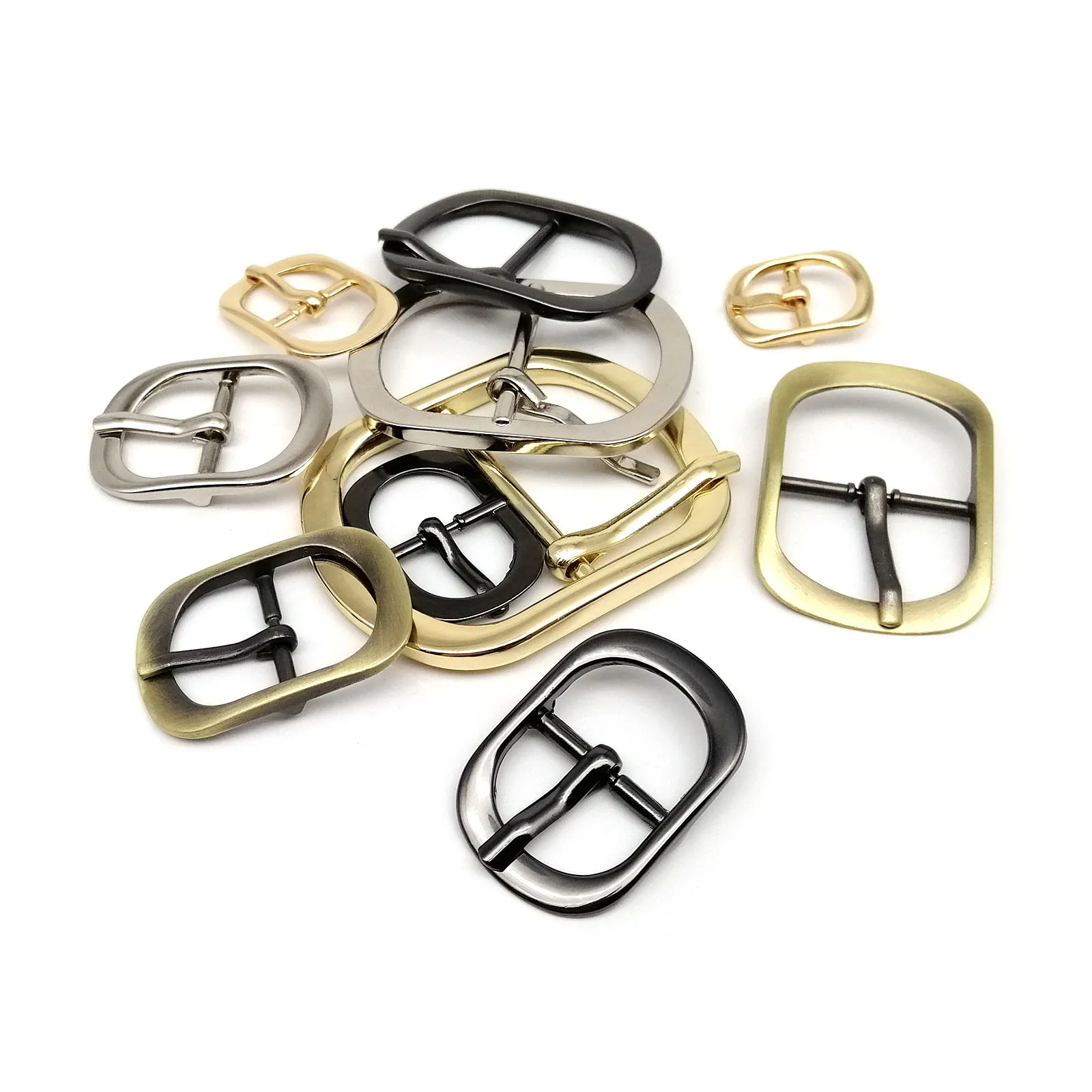 2 stücke Metall Leder Hand Tasche Geldbörse Schuh Gurt Schulter Gürtel Einstellen Roller Pin Schnalle Snap Clips Rechteck Oval O ring Reparatur DIY – Detail 2