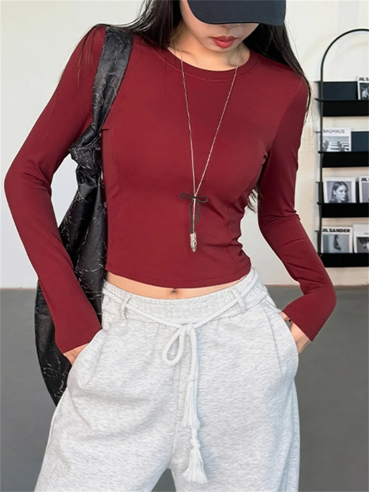 

Women's Yoga Top Long Sve Fitn Sportswear Hollow out Ba Tight T-irt Breathable Chest Pad Autumn Winter New Arrival