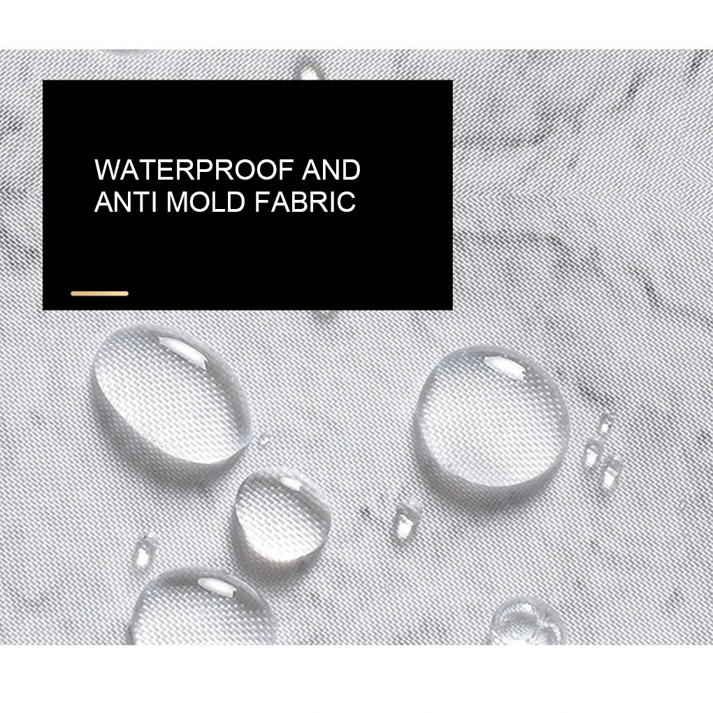 ستارة دش غير من خلال - طلاء مقاوم للماء، سميك للغاية، نسيج ناعم، مصنوع من البوليستر، 150 × 180 سم