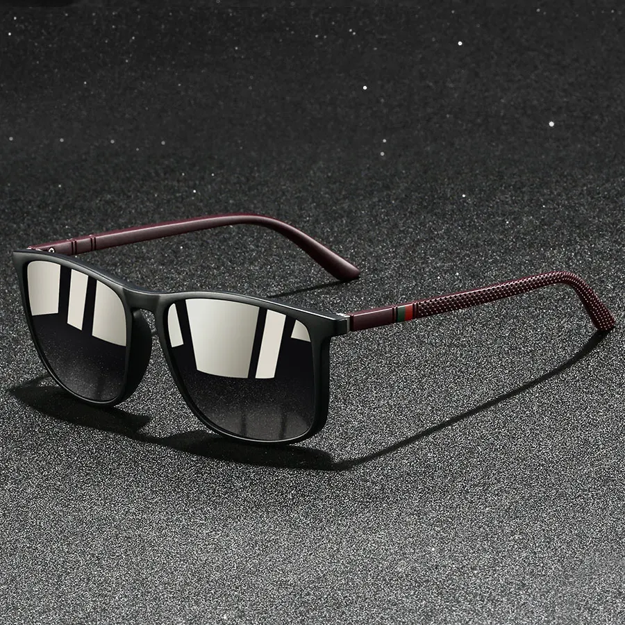 Gafas de sol cuadradas Vintage con rayas coloridas a la moda para hombres y mujeres, gafas de sol de diseñador de marca para conducir y pescar, gafas UV400 para hombre