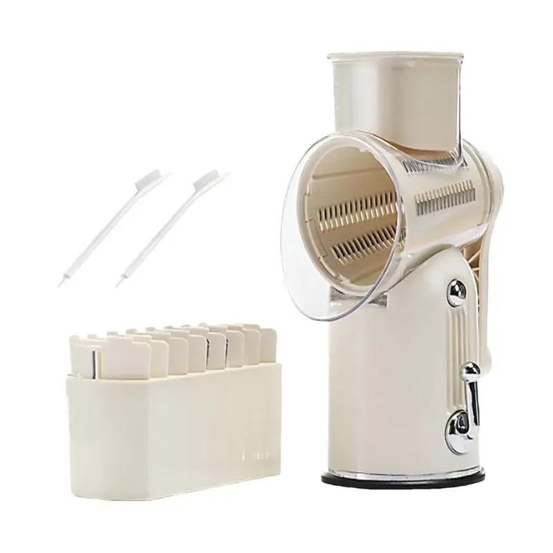 

Stainless Steel Cheese Shredder Nuts Grinder Rotary Manual Cheese Grater With 5 Interchangeable Cutter For Cheese Kitchen Gadget