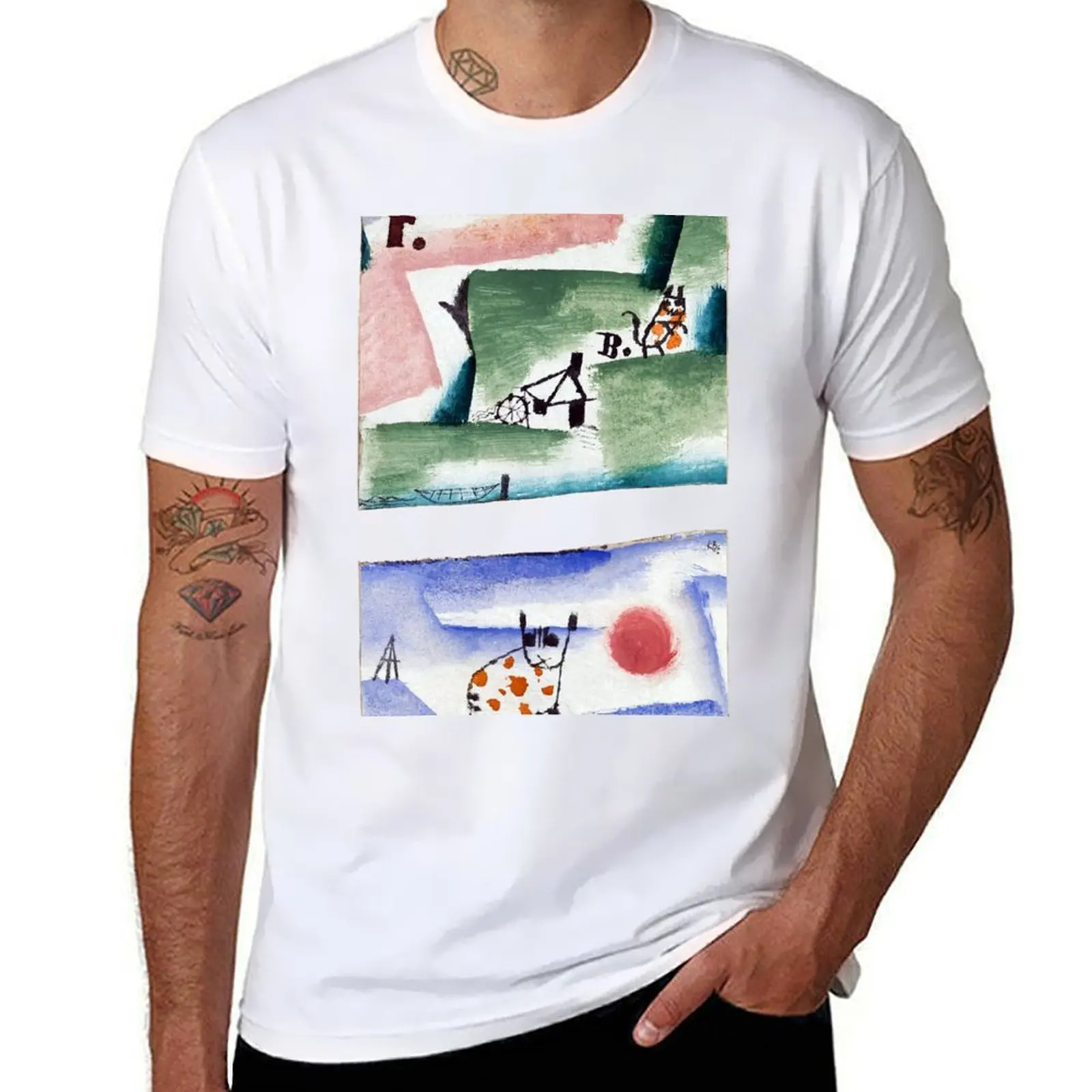

Tomcats Turf by Paul Klee Bauhaus T-Shirt t shirt man designer men t shirt cotton 100% T-Shirt