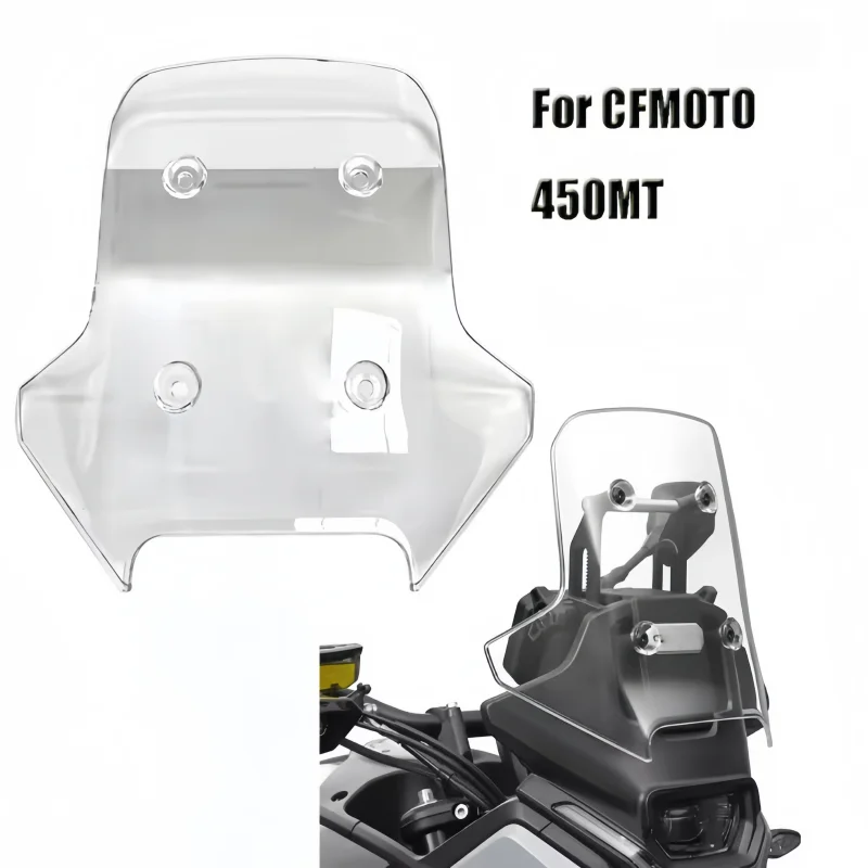 Heightened PMMA Replacement Windscreen for CFMOTO 450MT, Motorcycle Touring Front Wind Deflector Upgrade Part