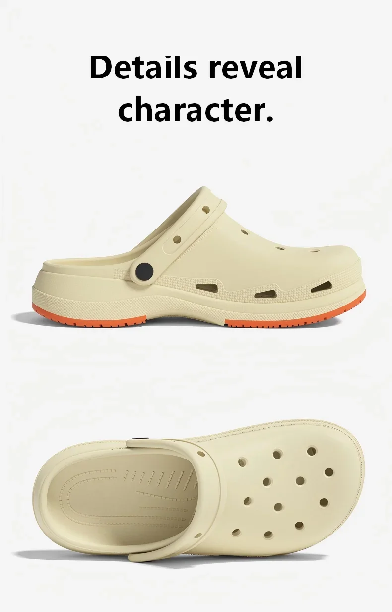 ZUOFU Unisex Klassische Zweifarbige EVA-Clogs, Rutschfeste Leichte Schuhe für Frühling und Sommer, für drinnen und draußen, Strand und Garten – Detail 9